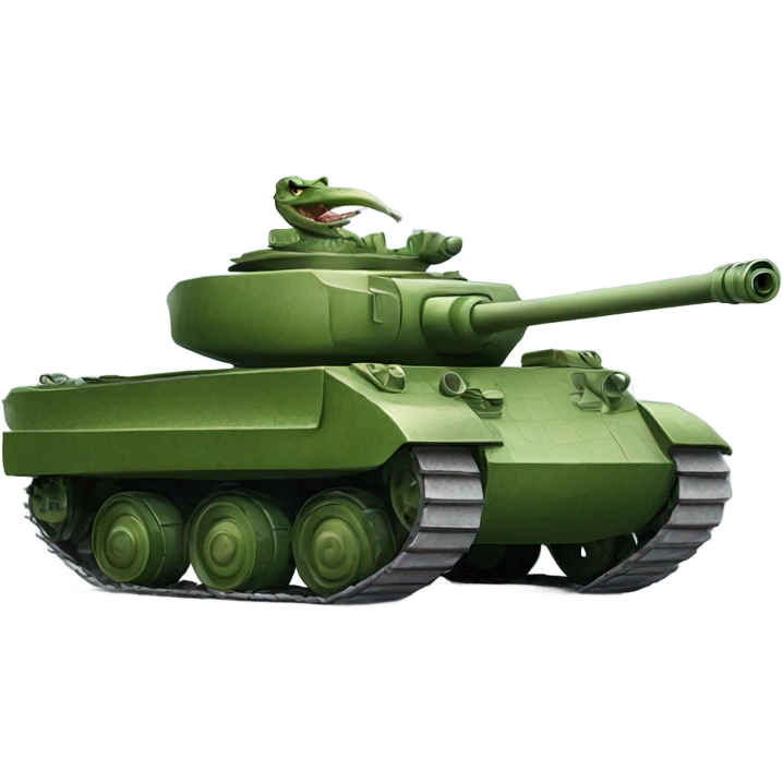 A tank with alligator scales  emoji