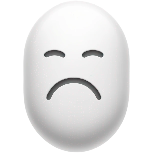 white V shape pill emoji