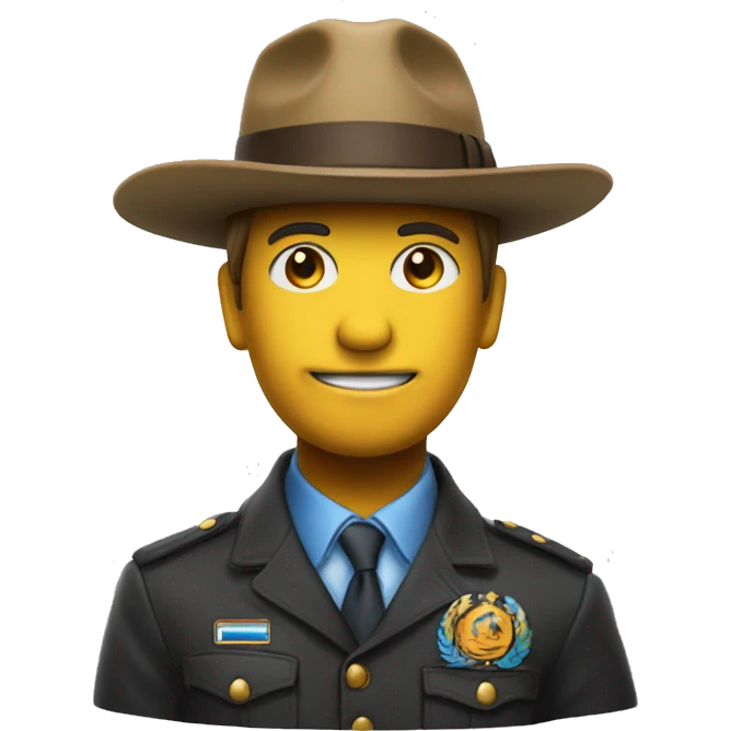Un cailloux avec un chapeau  emoji
