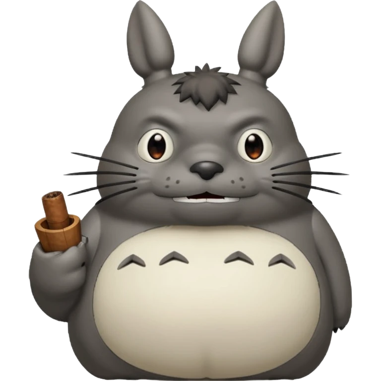 totoro smoking a cigar emoji