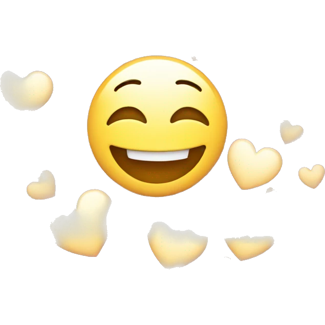 Happy face with hearts  emoji