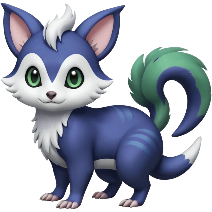 Shiny Furret-Absol-Noibat-Trico-Hybrid (Full body) emoji