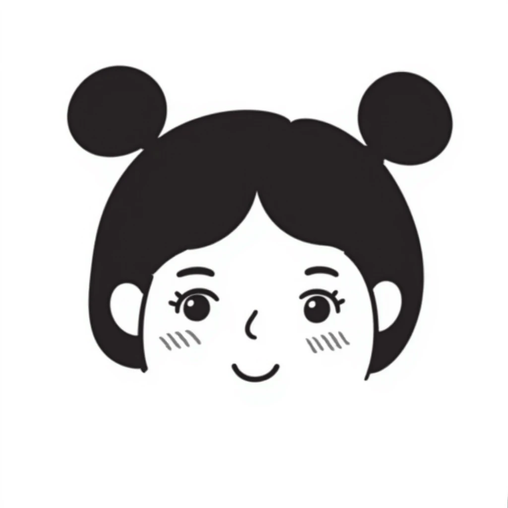 cute brown girl face emoji