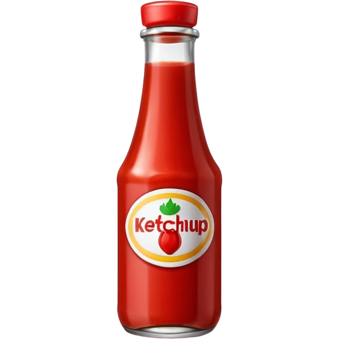 Glass Bottle of ketchup emoji