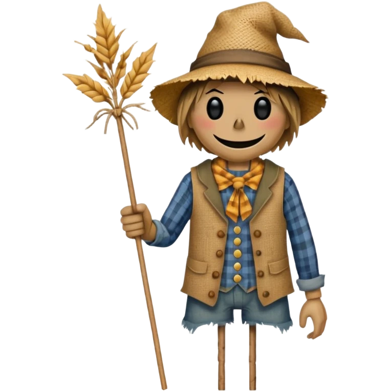 Scarecrow on stick emoji