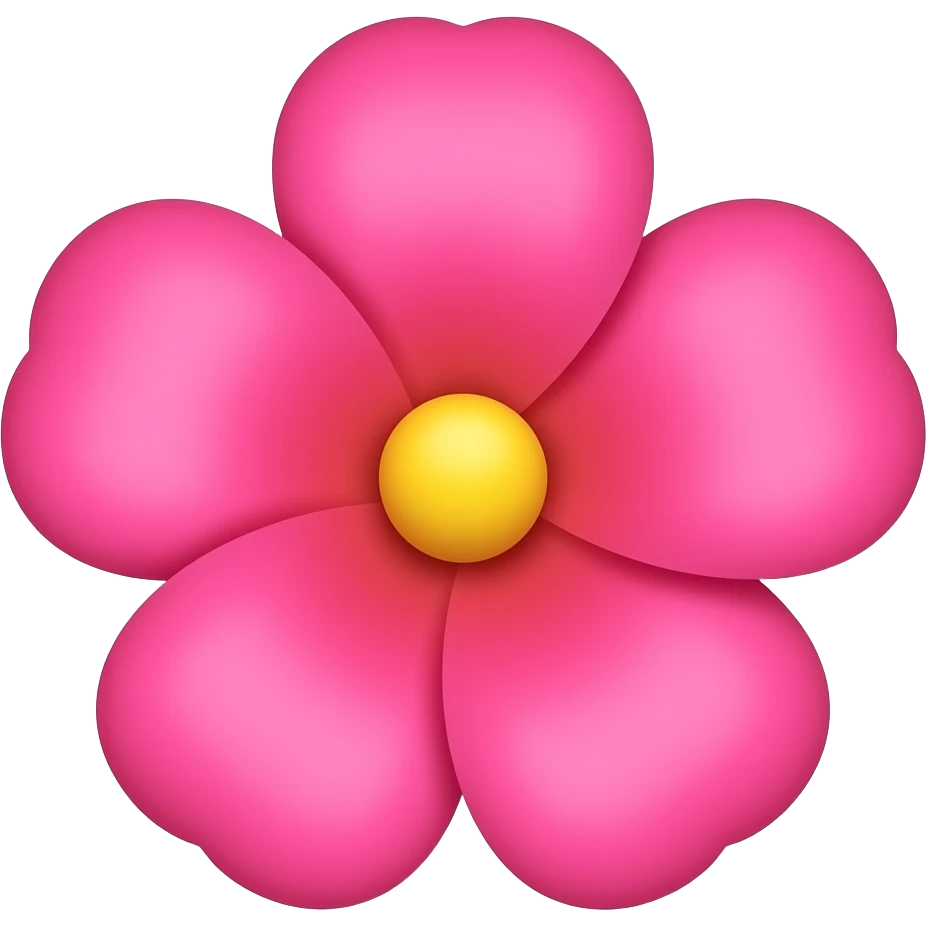 flores cor de rosa brilhante emoji