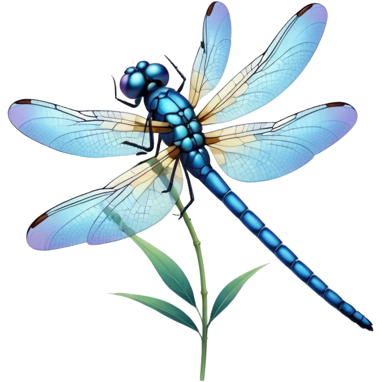 blue dragonfly emoji