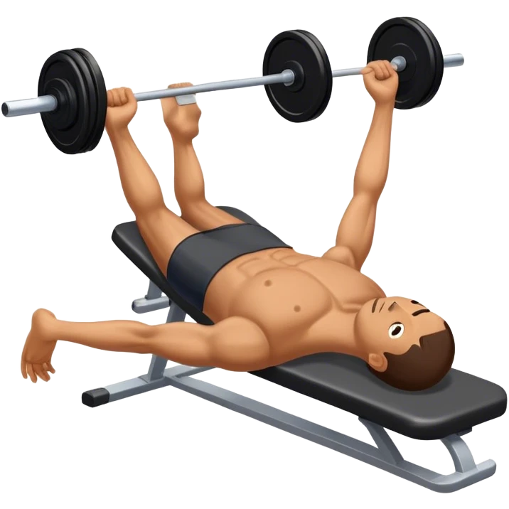 guy lying pec deck fly exercise emoji