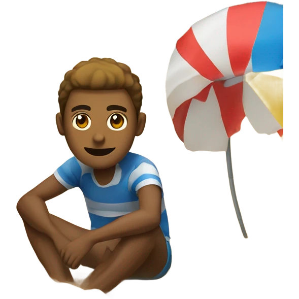 Descansando en la playa emoji