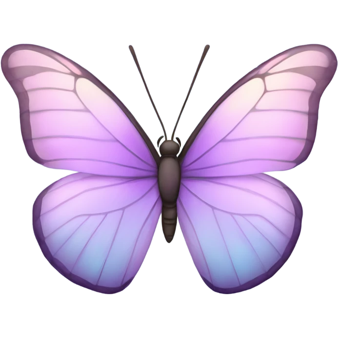 Pastel violet iridescent butterfly emoji