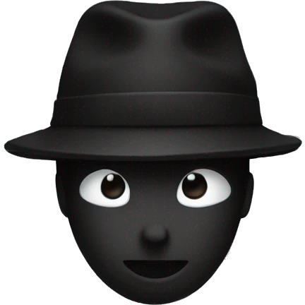 slenderman wearing a black cap emoji