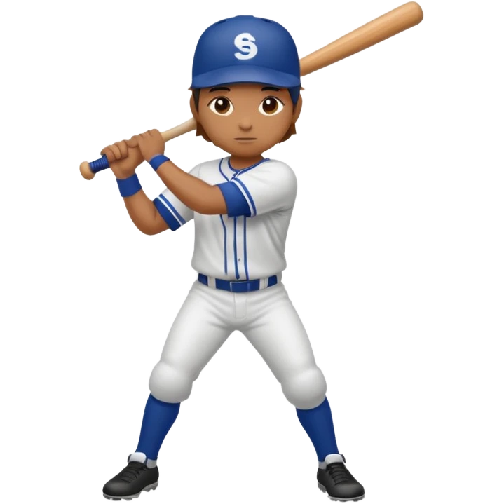 baseball player batting full body emoji