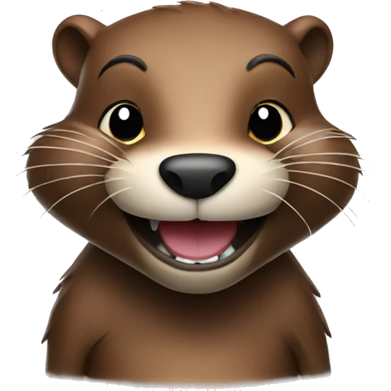 Smiling beaver  emoji