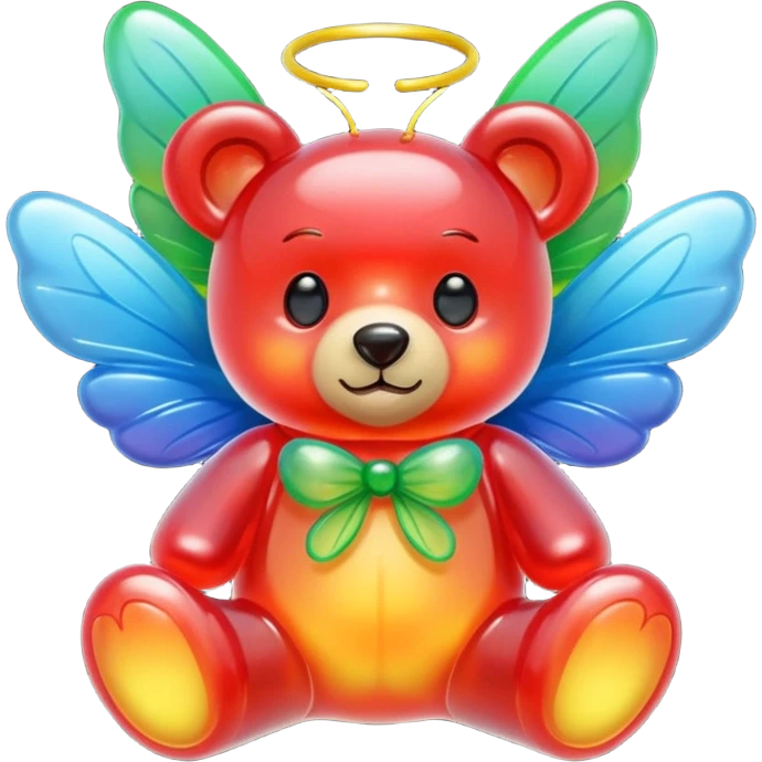 gummy teddy bear with fairy wings emoji