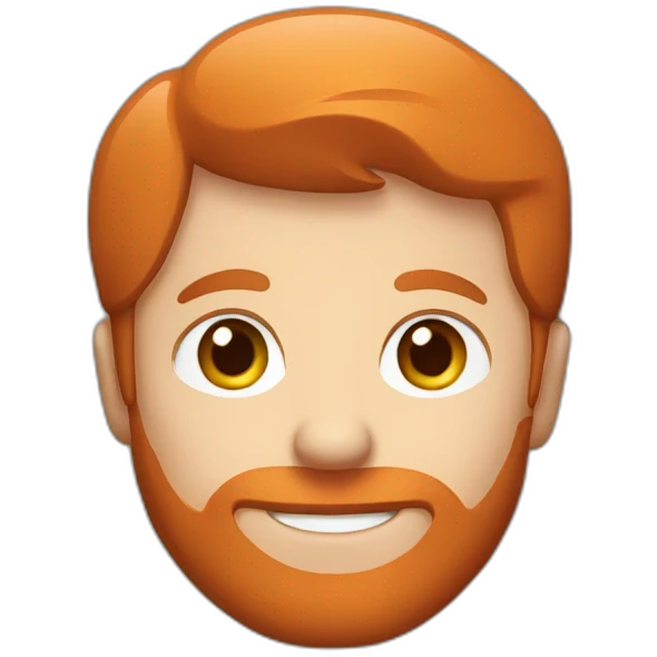 Redhead man holding garden tool emoji