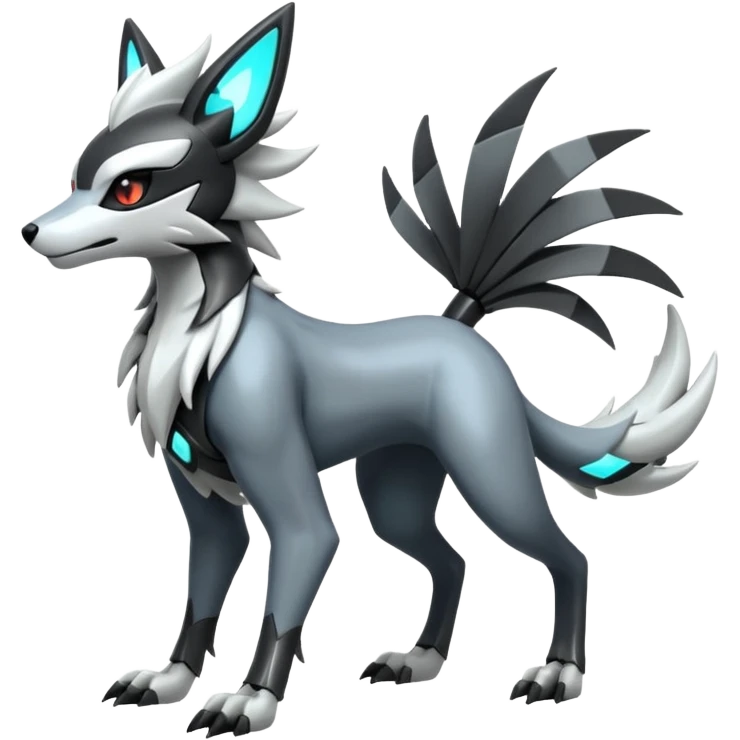 Futuristic Mightyena-Silvally-Fakémon-hybrid-creature (full body)  emoji
