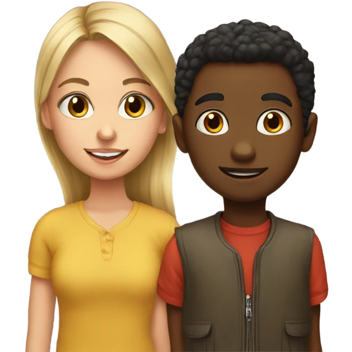 girl and boy portrait emoji