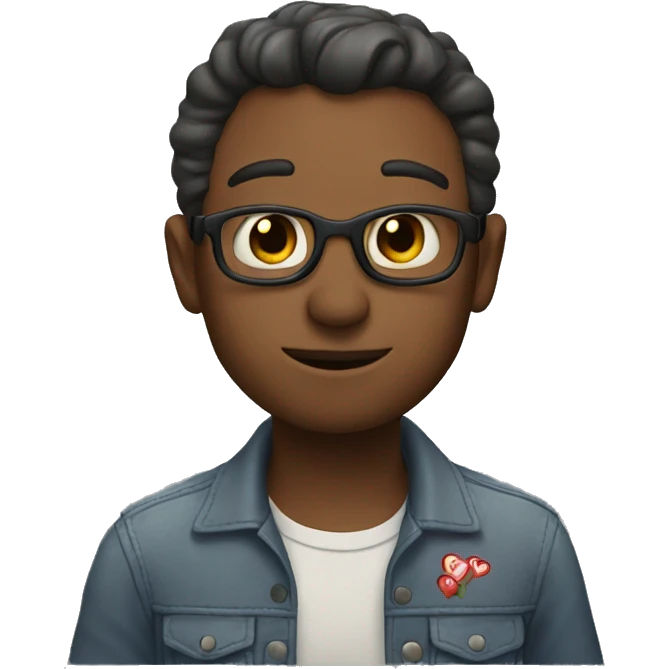 A man saying goodbye to love emoji