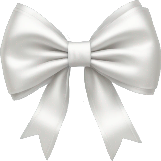 white satin bow emoji