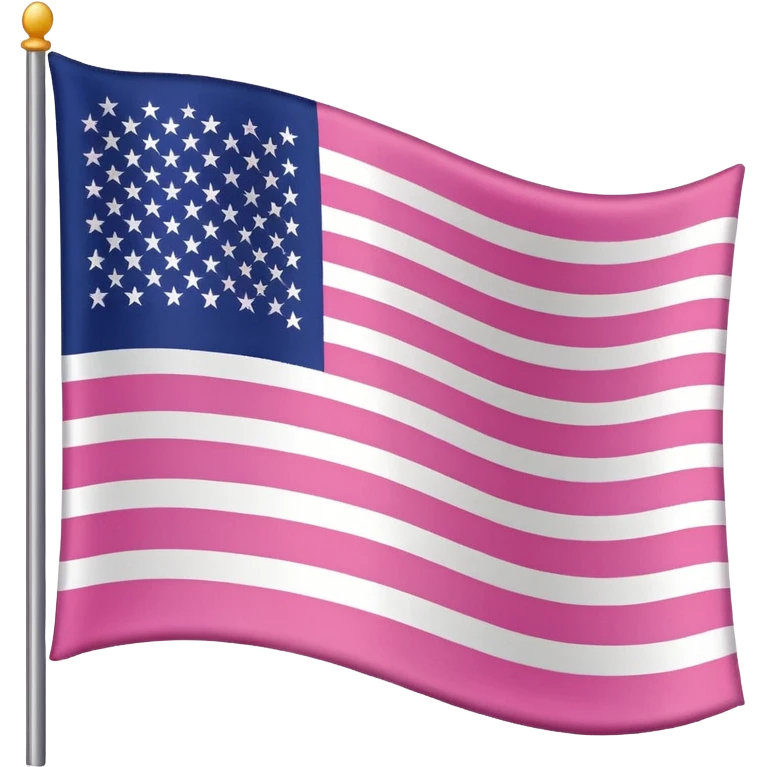 Drapeau Americain rose 100% sauf les etoile et les Bandes emoji