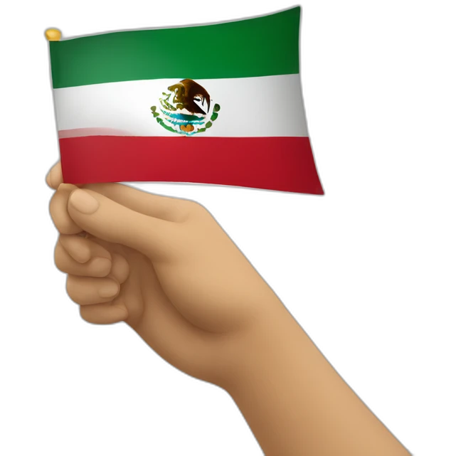 mexican flag in my hand emoji