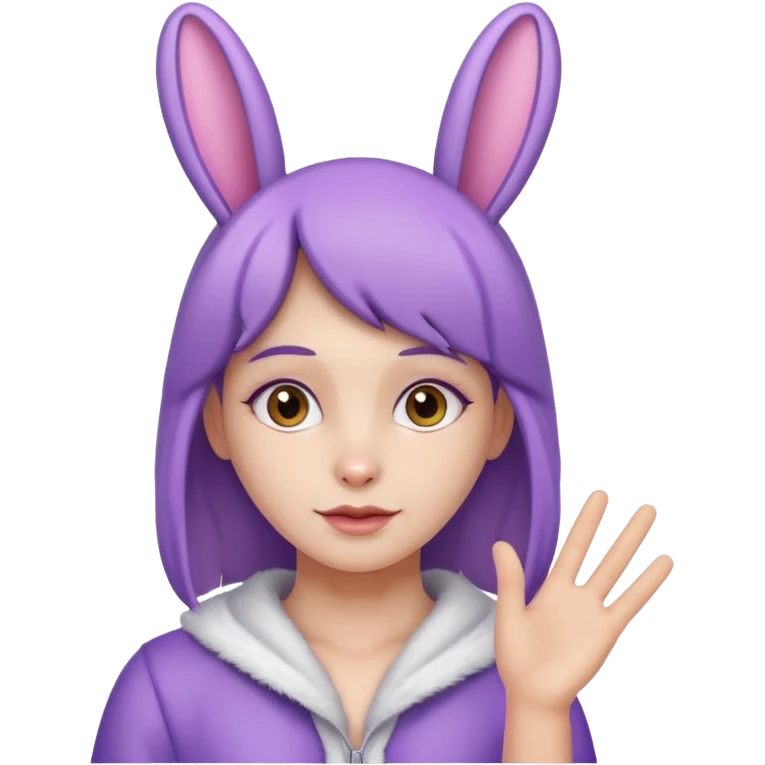 purple bunny human emoji