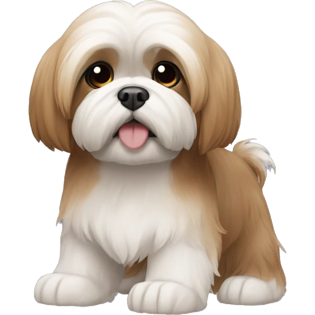 Lhassa apso marron patte blanche  emoji