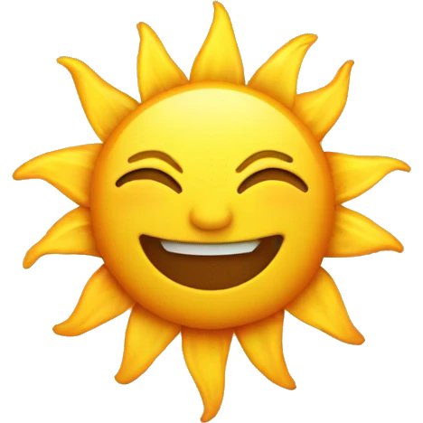 A happy sun emoji emoji