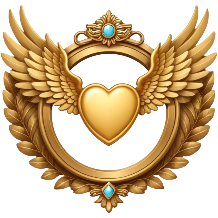 N award-in-frame-decorated-with-golden-angel--wings emoji