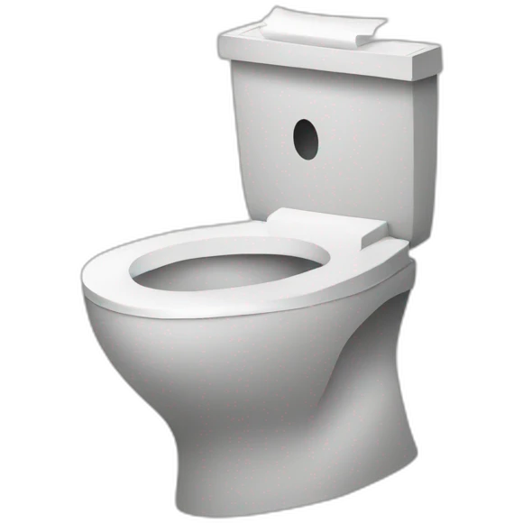 Paper toilet with pop emoji