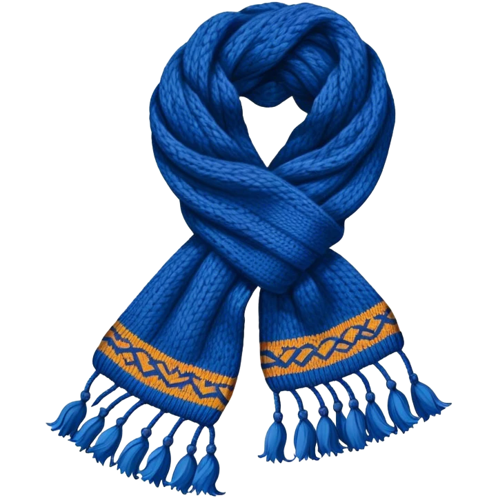 blue knitted Ravenclaw scarf emoji