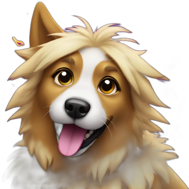 rave dog jamming emoji