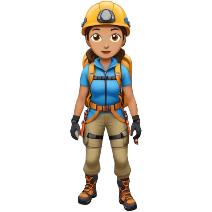 female mountain climber emoji