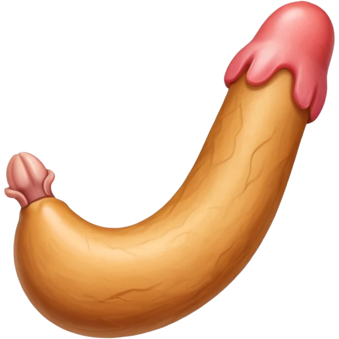 Veiny tan-colored male organ entering a moist  vagina emoji