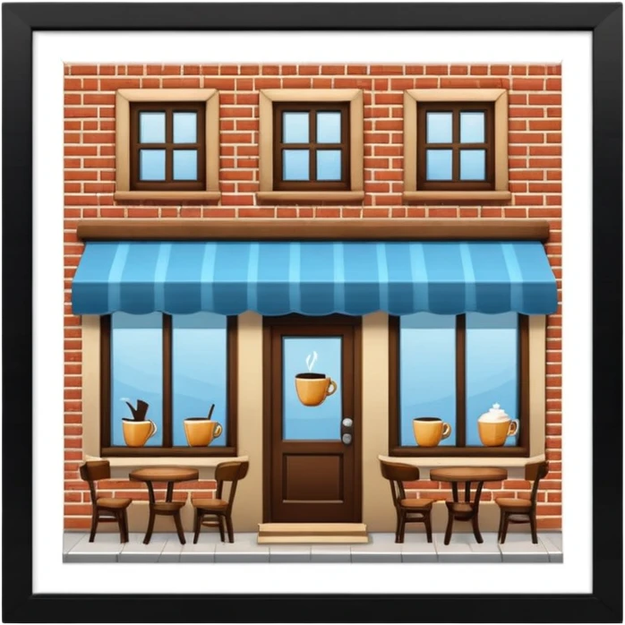 tienda por fuera de café emoji