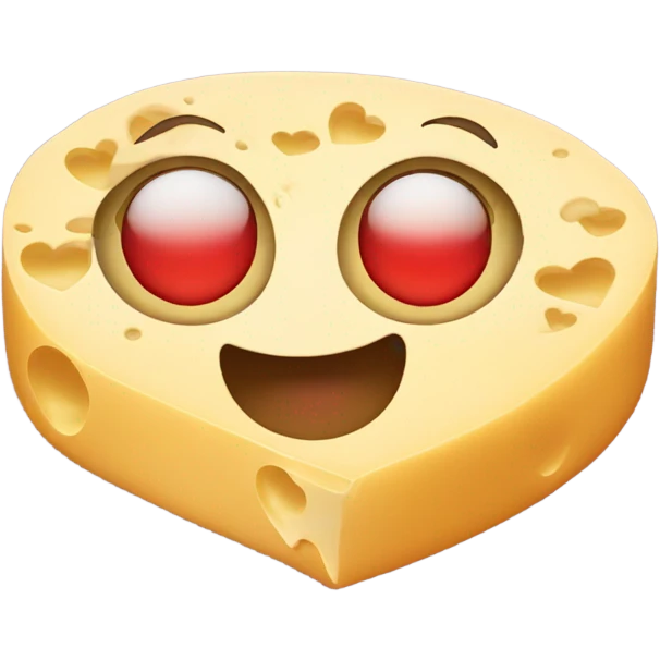 Cheese with shoes and heart eyes emoji