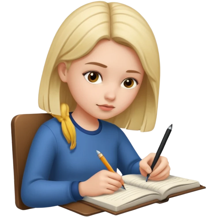 girl with notebook emoji