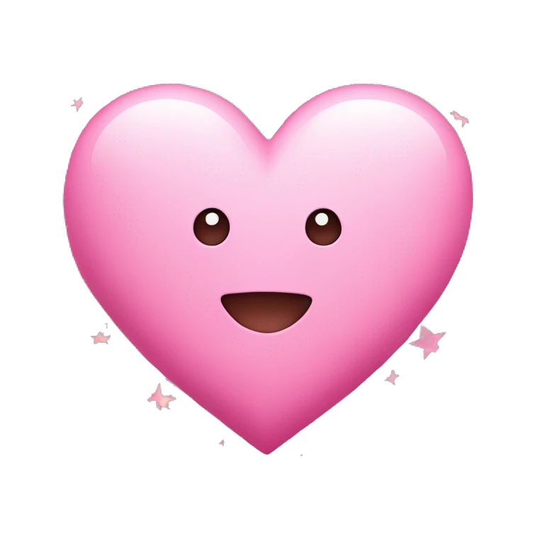 Pink heart with stars emoji