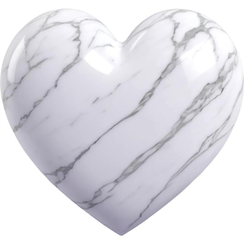 marble white heart emoji