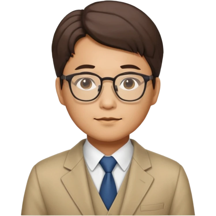Korean CEO with galsses as a professor emoji