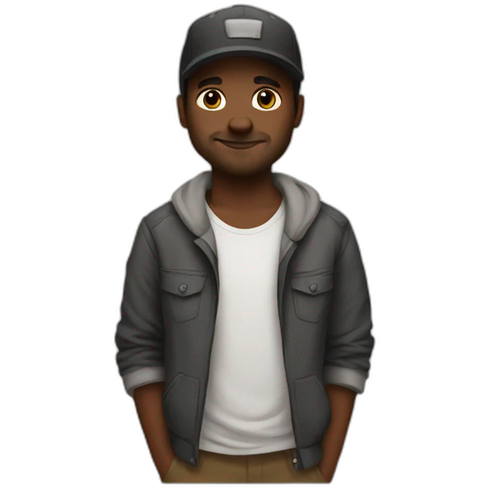 Human trash panda for life emoji