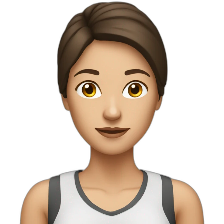exercise elliptical brunette woman emoji