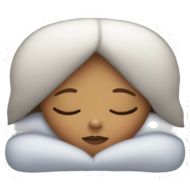 light skinned girl sleeping  emoji