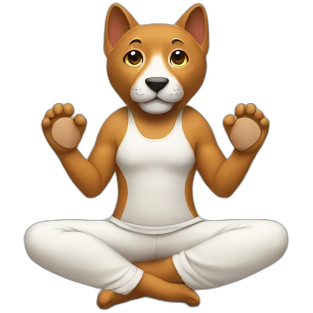 paws and yoga pose emoji