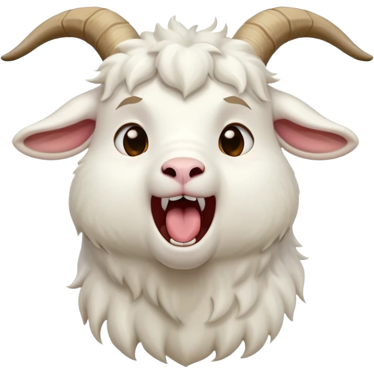 cinematic-cute-yawning-white-goat-portrait-emoji,-head-tilted-slightly-with-a-dramatic,-wide-open-yawn,-showcasing-a-soft,-downy-white-fur-with-delicate-horns-and-gently-drooping-ears,-round-eyes-barely-open-in-drowsy-contentment, emoji