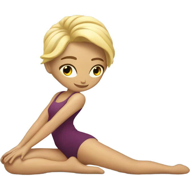 someone doing the splits blonde  emoji