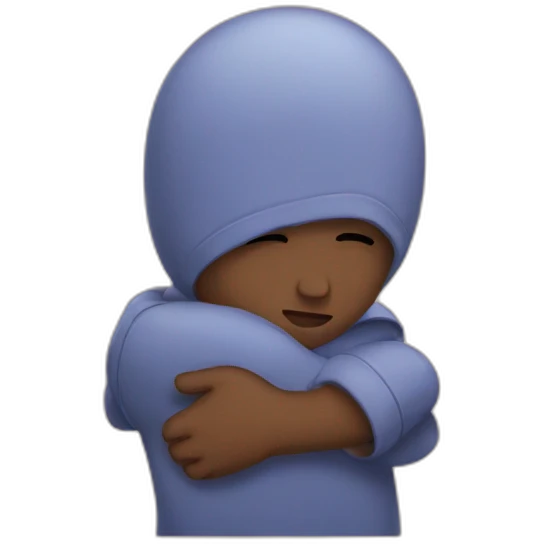 Sad hug emoji