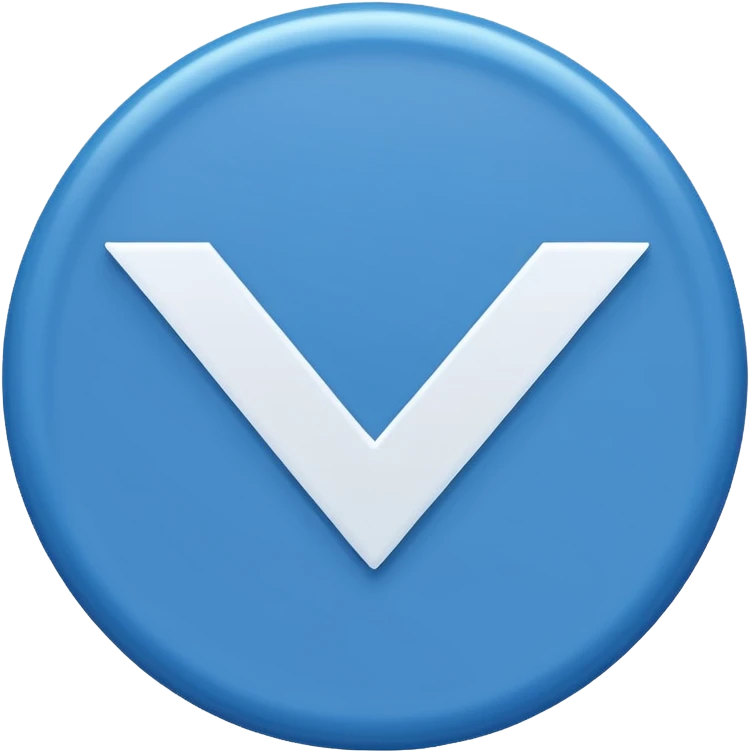 a white check mark inside a solid blue circle or rounded square. emoji