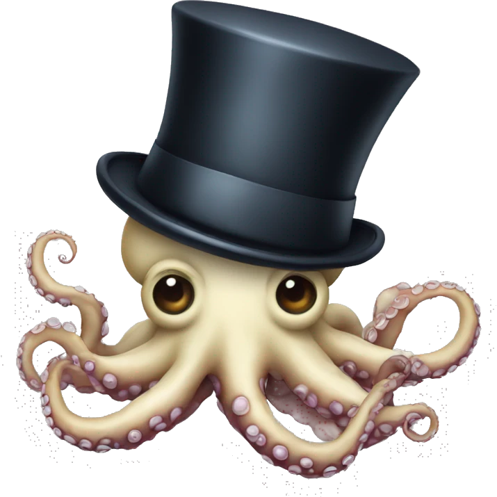 Octopus with top hat emoji