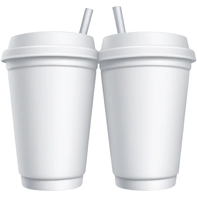 two styrofoam cups emoji